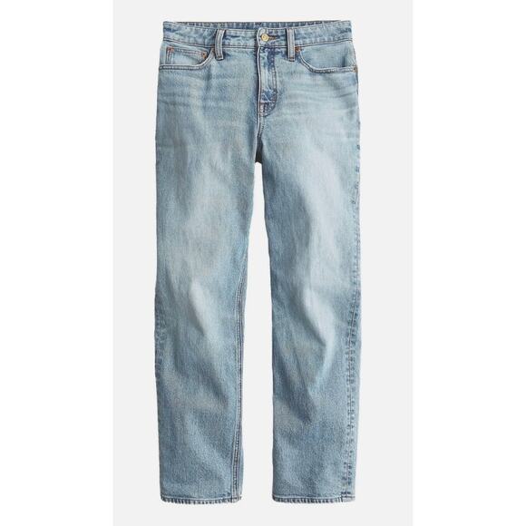 J Crew Classic Straight Jeans High Rise Ankle Denim 30P Petite Light Wash NWT - Picture 1 of 9